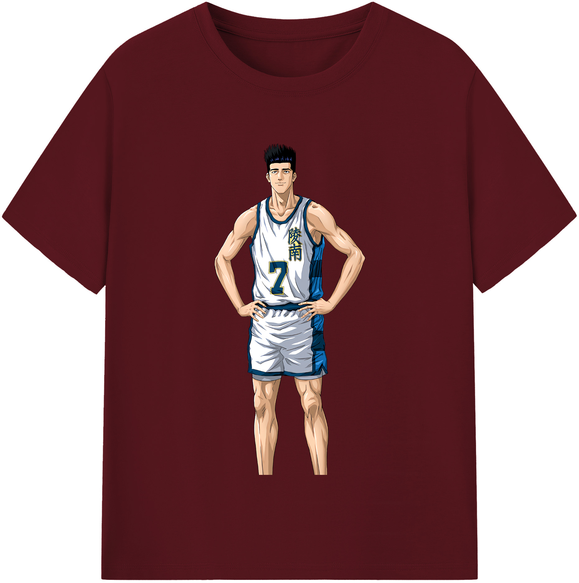 SLAM DUNK／スラムダンク 綿100％半袖Tシャツ（フロントプリント）